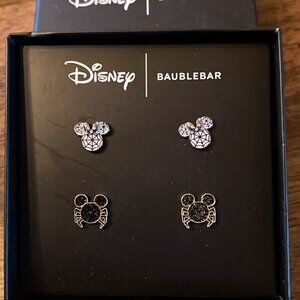 Disney BAUBLEBAR Set of 2 Mickey Mouse Spider & Web Halloween Stud Earrings